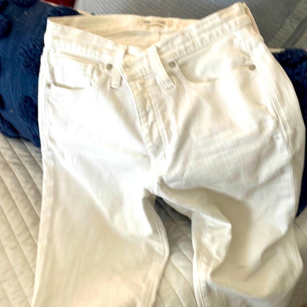 Madewell 9”high rise white skinny Jean